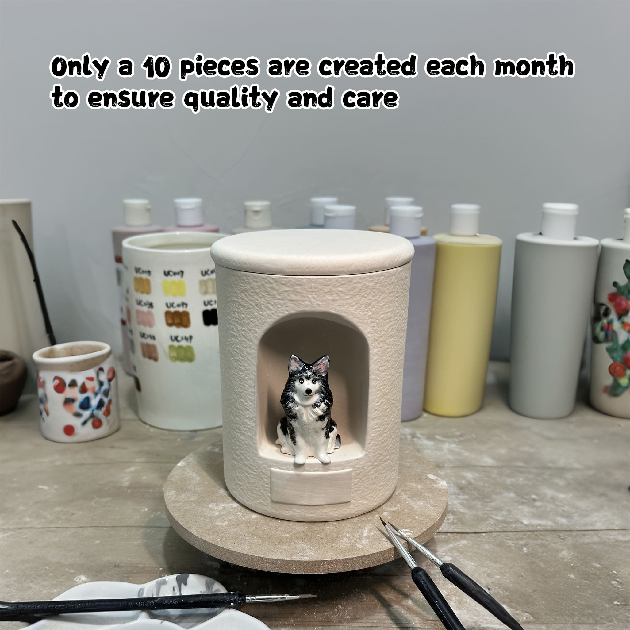 Custom Pet Urn Dog-Ceramic Dog Urn-R05