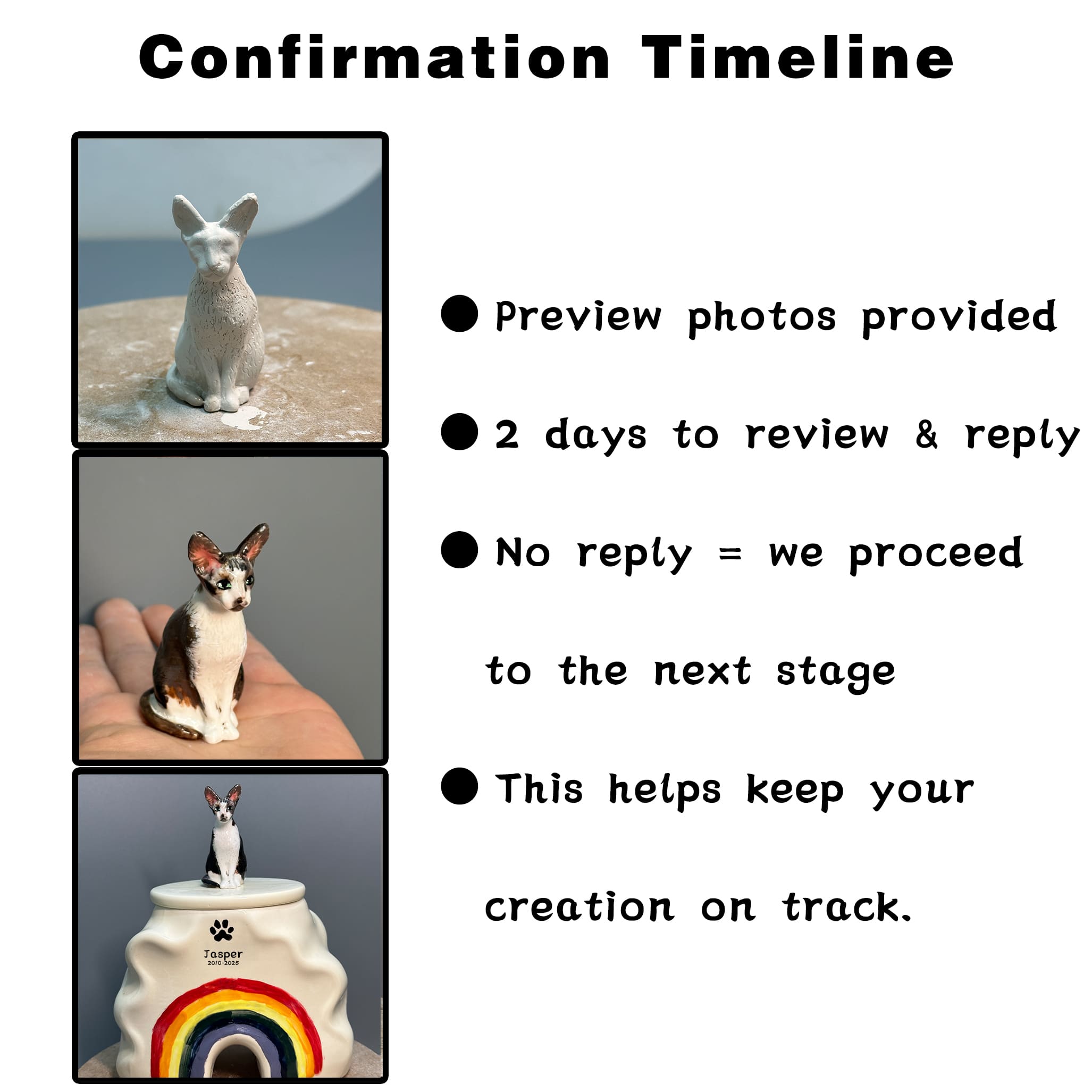 Pet Urn for Cat – Ceramic Cat Urn-RB02