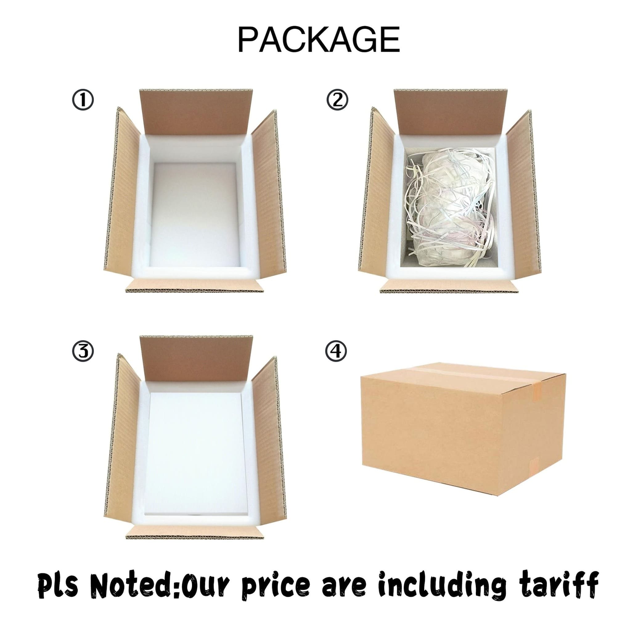 Cardboard package with protective inserts for a ceramic dog memorial urn