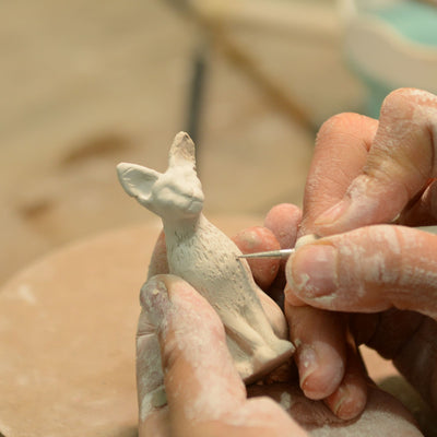 Personalized sculpted ceramic cat urn display video
